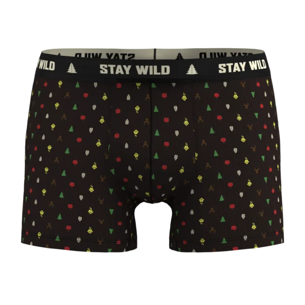 Schwarze Schwarzwald Boxershorts STAY WILD von Black Bonnie